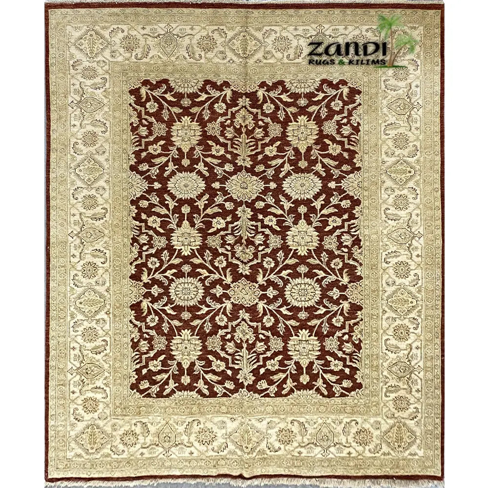 Hand knotted Pakistani Peshawar traditional design rug size 8'0''x10'0'' RR11574